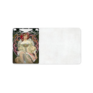 Etiqueta F. Champenois Imprimeur-Éditeur de Alfons Mucha