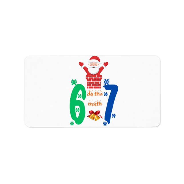 Etiqueta Faça a Conta 67 Meme Natal (Frente)