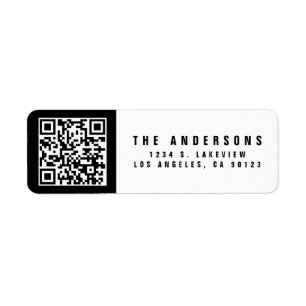 Etiqueta Faça seu próprio código QR Endereço para devoluç