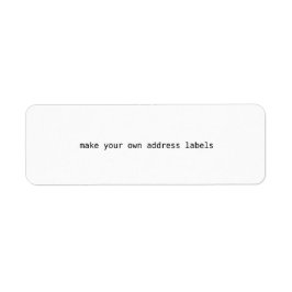 Etiqueta faça seus próprios rótulos de endereço