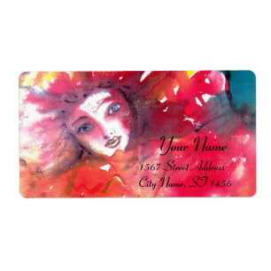 ETIQUETA FACES DE MASCARADA VENETINA - MÁSCARA EM VERMELHO