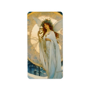 Etiqueta fada de inverno - artística