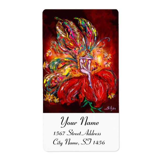 ETIQUETA FAIRY IN RED (Frente)