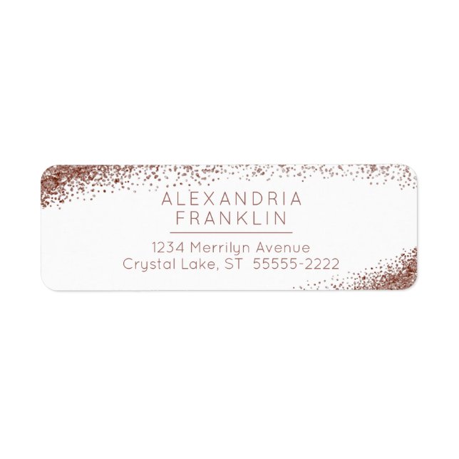 Etiqueta Faísca Blush e Rosa Dourado (Frente)