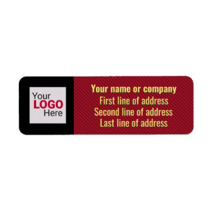 Etiqueta Faixa Diagonal Profissional: Vermelho, Preto e Dou