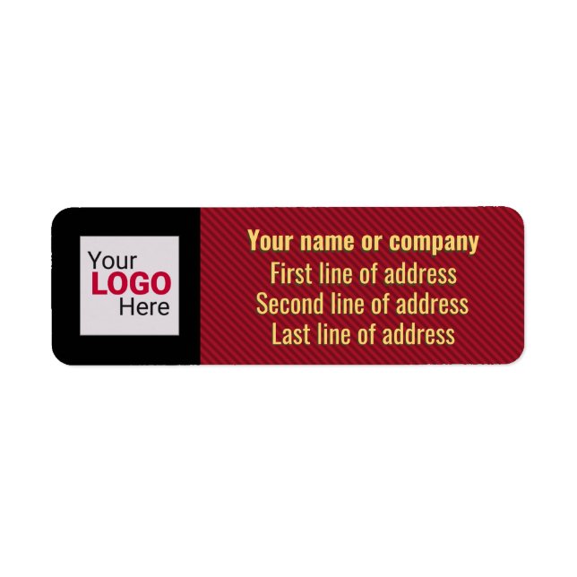 Etiqueta Faixa Diagonal Profissional: Vermelho, Preto e Dou (Frente)