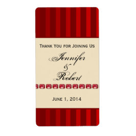 Etiqueta Faixa Vermelha Banda de marfim com rótulo de vinho