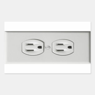 Etiqueta falsificada da brincadeira da tomada