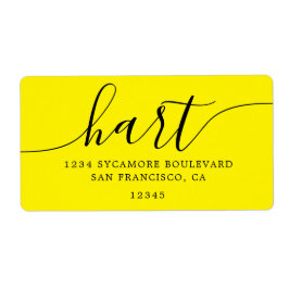 Etiqueta Família de Endereço de Retorno de Roteiro Amarelo 