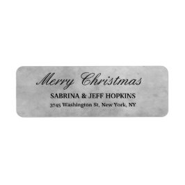 Etiqueta Família de Mensagens de Natal Feliz da cinza