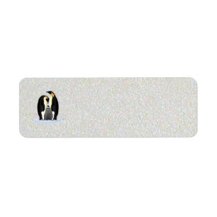 Etiqueta família do pinguim