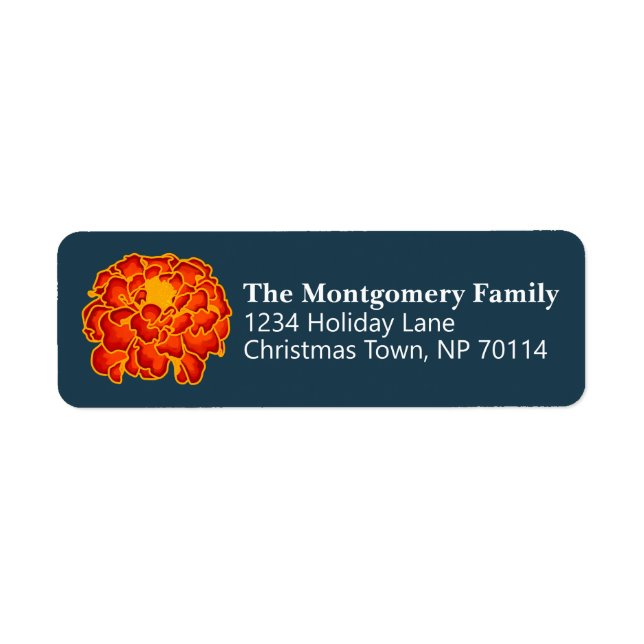 Etiqueta Família francesa de flores marigold (Frente)