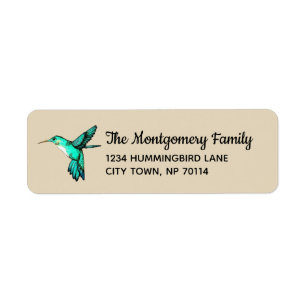 Etiqueta Família lunática do colibri da cerceta