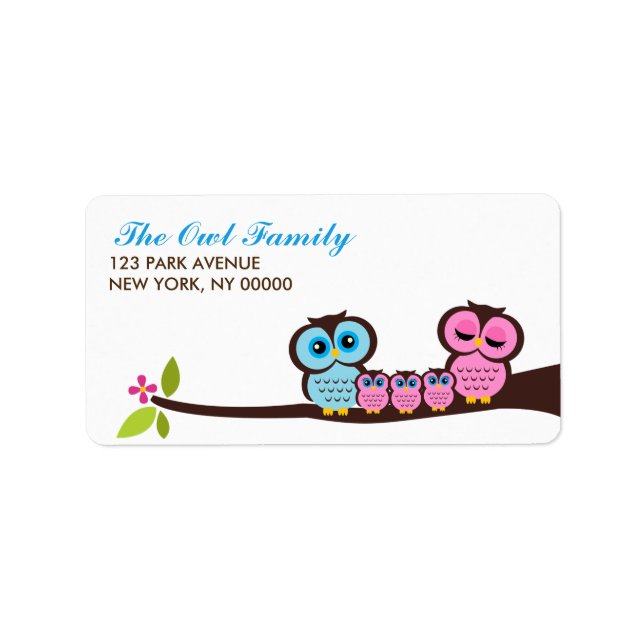 Etiqueta Família Owl (Frente)