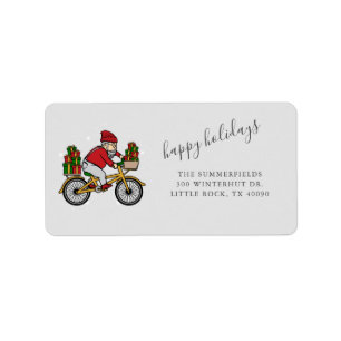 Etiqueta Família Personalizada Ciclistas Endereço de Natal