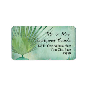 Etiqueta Fan Palm Tropical Jungle deixa endereço moderno