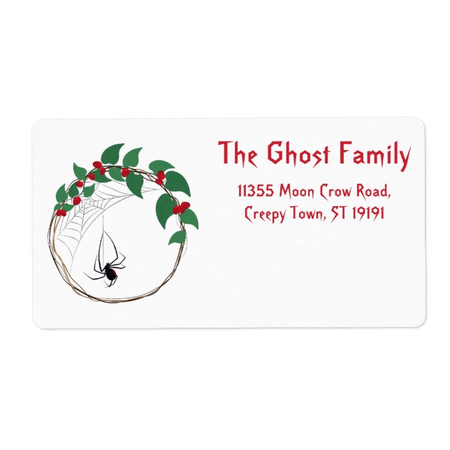 Etiqueta Fantasmas do Halloween Personalizados - Skull Flor (Frente)