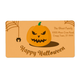 Etiqueta Fantasmas Personalizados do Halloween Pumpkin