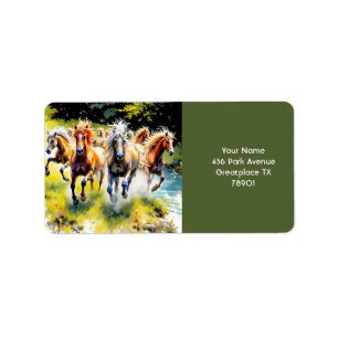 Etiqueta Fantasy - Cavalos Selvagens Bons