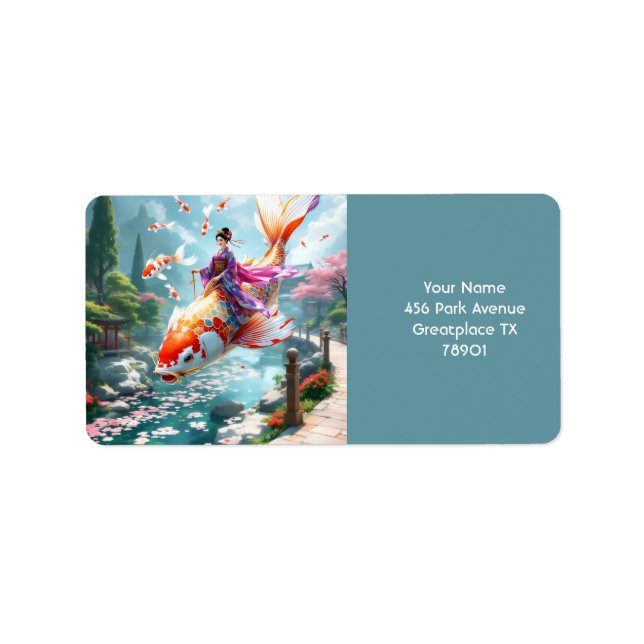 Etiqueta Fantasy Cuide Fish Japonês Girl (Frente)