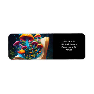 Etiqueta Fantasy Cuja Viva Livro Cama Floresta