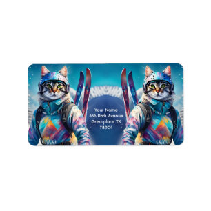 Etiqueta Fantasy Cute Cat Alpis Skis