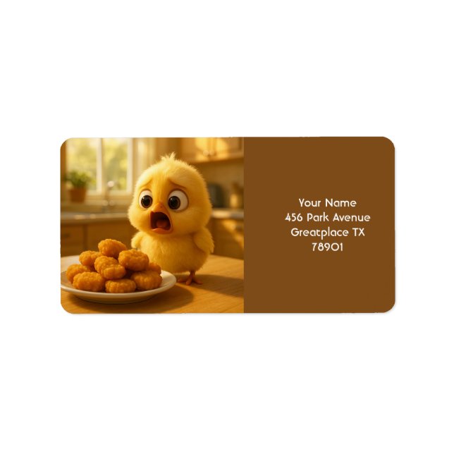 Etiqueta Fantasy Cute Chickles Nuggets Baby (Frente)