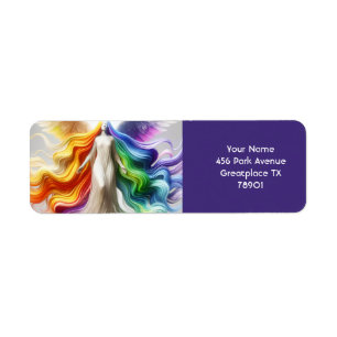 Etiqueta Fantasy Cute Pride Rainbow Angel