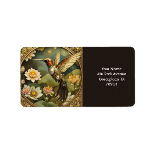 Etiqueta Fantasy Cute Steampunk Bird