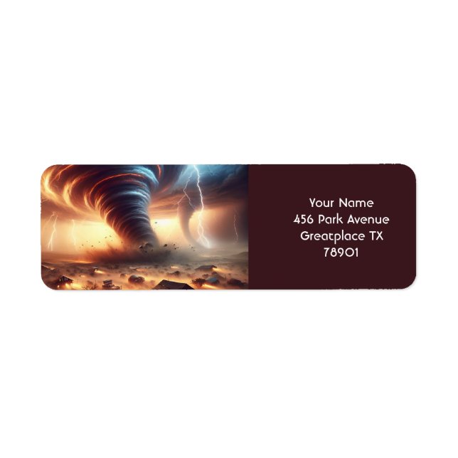 Etiqueta Fantasy Cute Storm Desert Fazenda (Frente)