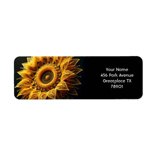 Etiqueta Fantasy Cute Sunflower Yarn Strings (Frente)