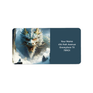 Etiqueta Fantasy Excelente Bonito Dragão Forte