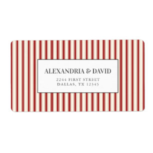 Etiqueta Farmhouse Russo Vintage Red Ticking