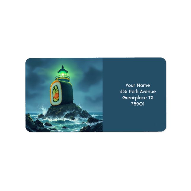 Etiqueta Farol Fantasy Cute Giant Sushi (Frente)