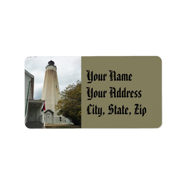 Etiqueta Farol Sandy Hook (Frente)