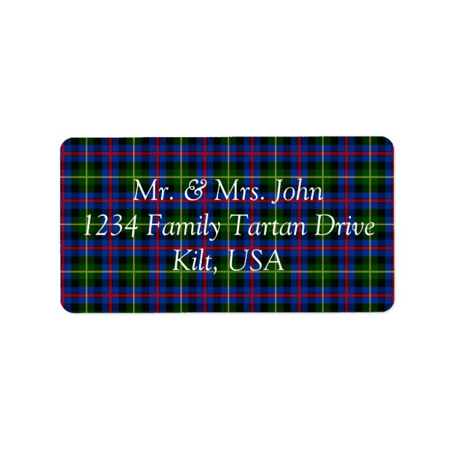 Etiqueta Farquharson Tartan Label (Frente)