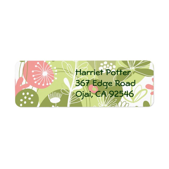 Etiqueta Fashion Floral Retro-Legal Bonito (Frente)