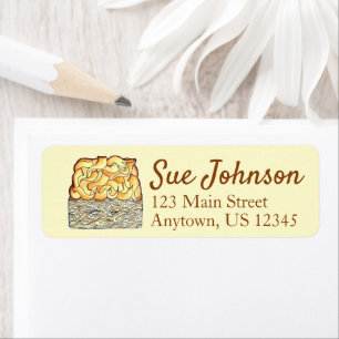 Etiqueta Fatia de Kugel Jewish Noodle Casserole