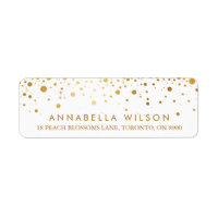 Faux Gold Foil Confetti Dots Modern