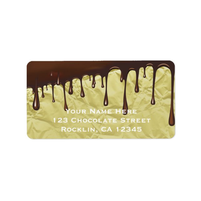 Etiqueta Faux Gold Foil Wrapper Party (Frente)