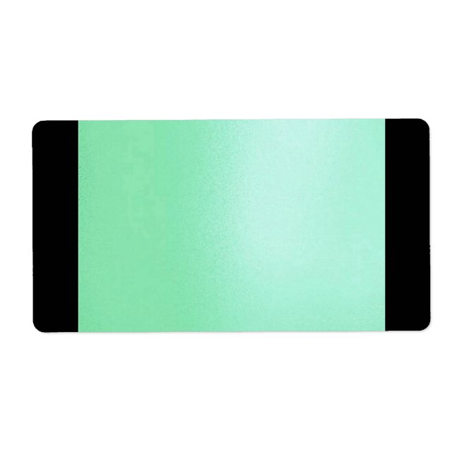 Etiqueta Faux Silk Spearmint/Black Solid Lable (Frente)