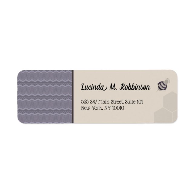 Etiqueta Favo | Favo Chevron Personalizado (Frente)