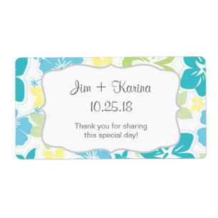 Etiqueta Favor havaiano da garrafa de água de Luau -