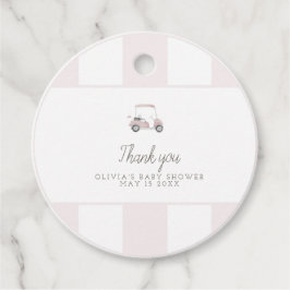 Etiqueta favorita de carrinho de golfe rosa