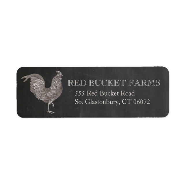 Etiqueta Fazenda Vintage Rooster (Frente)