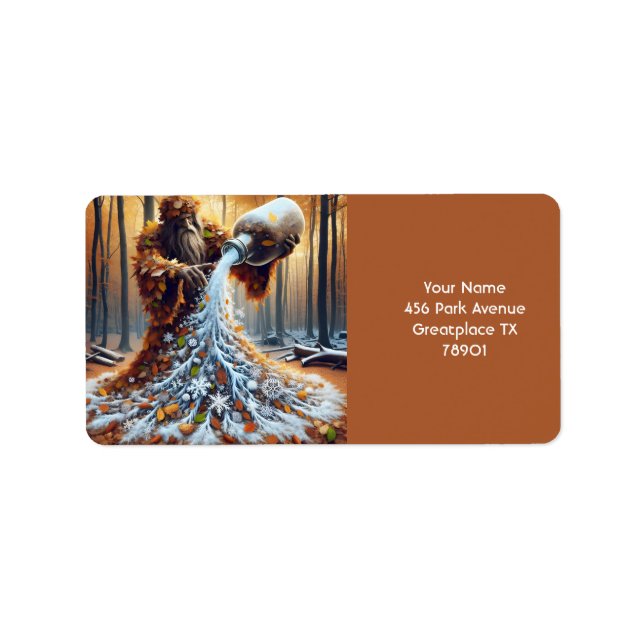 Etiqueta Fazer de Feiticeiro Fantasy Cute Winter (Frente)