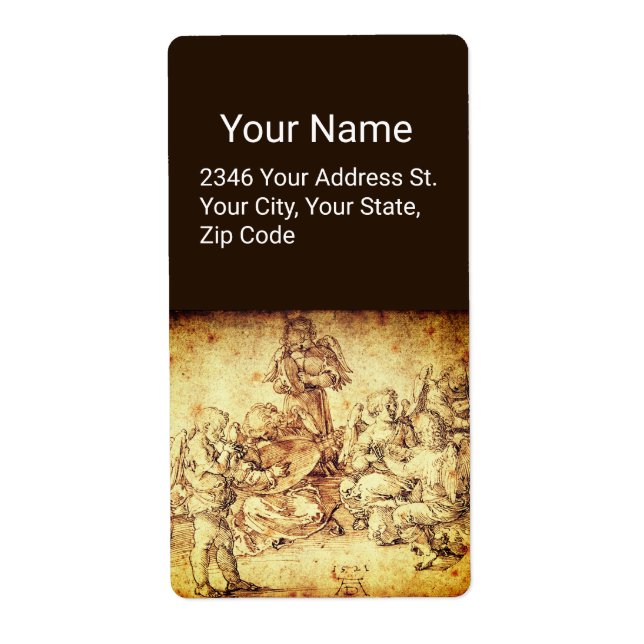 Etiqueta Fazer musical de Albrecht Durer (Frente)