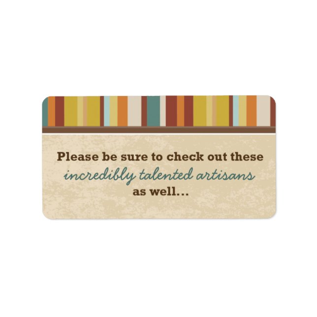 Etiqueta Fecho cartão de visita (para eventos) (Frente)