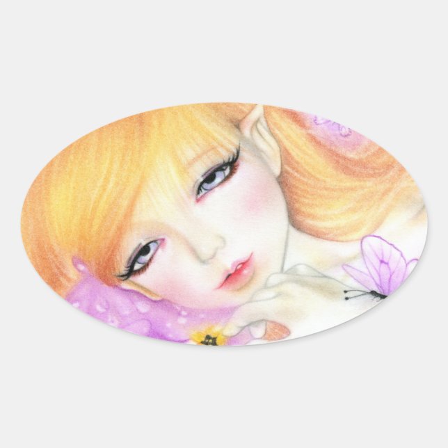 ETIQUETA feericamente das violetas do primavera (Frente)