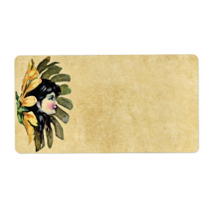 Etiqueta feericamente de Avery da flor